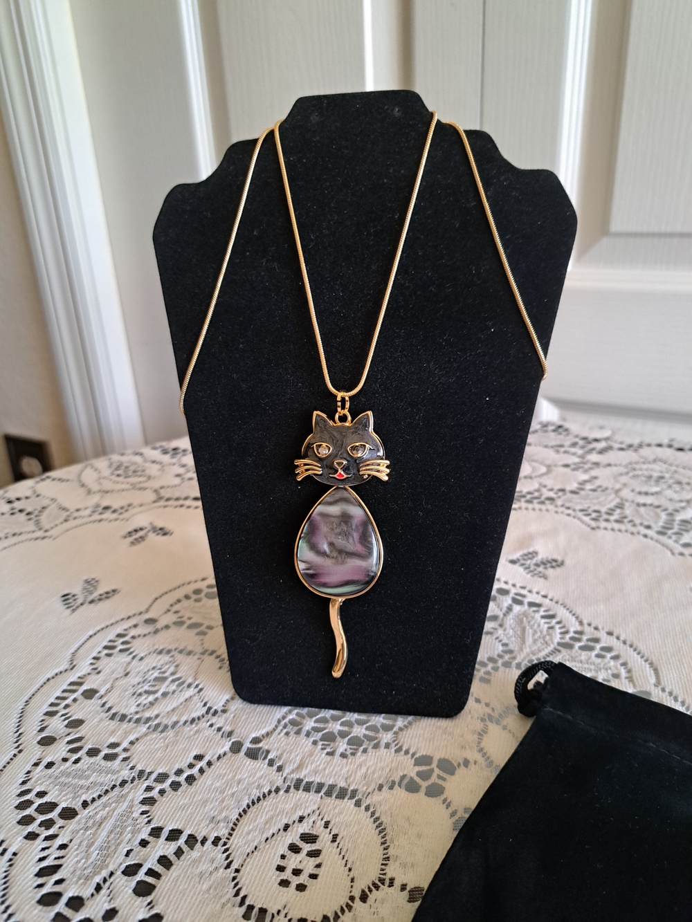 Natasha Couture Gold-tone Necklace with Tag - Picture 5 of 6